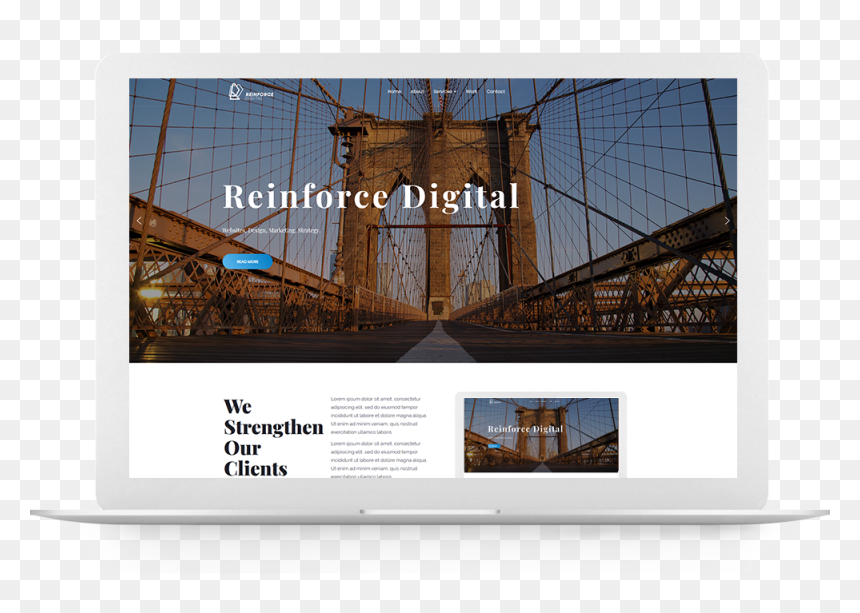 Digital Marketing Agency Reinforce Digital - Brooklyn Bridge, HD Png Download - suspension bridge png