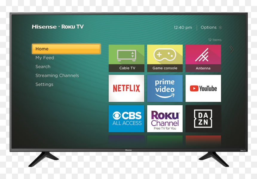 55r6109 Front View Ui Website Scalemaxheightwzc1mf0 - Hisense Roku Tv 32 Inch, HD Png Download - flat screen tv on wall png