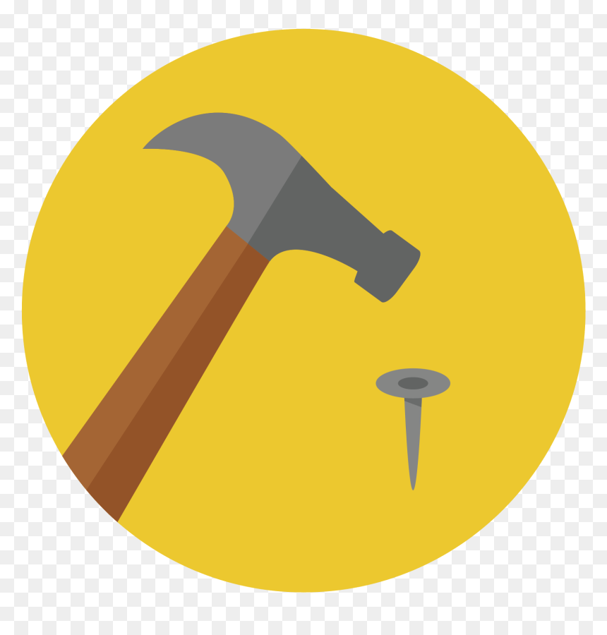 Hammer And Nail Icon, HD Png Download - hammer png icon