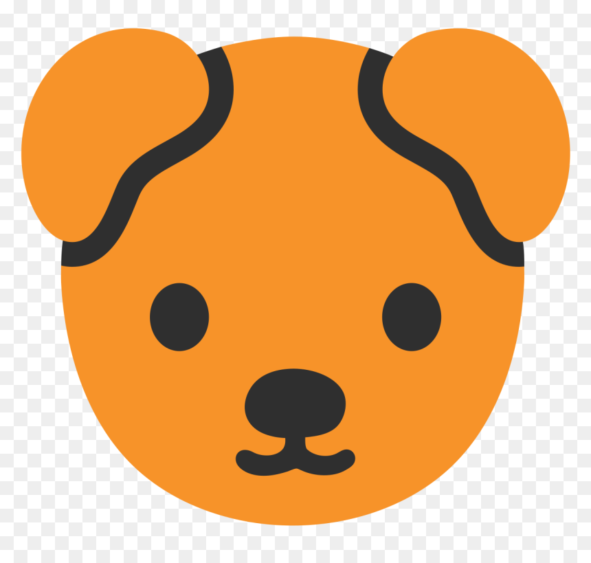 Android Dog Emoji, HD Png Download - emoji peach png