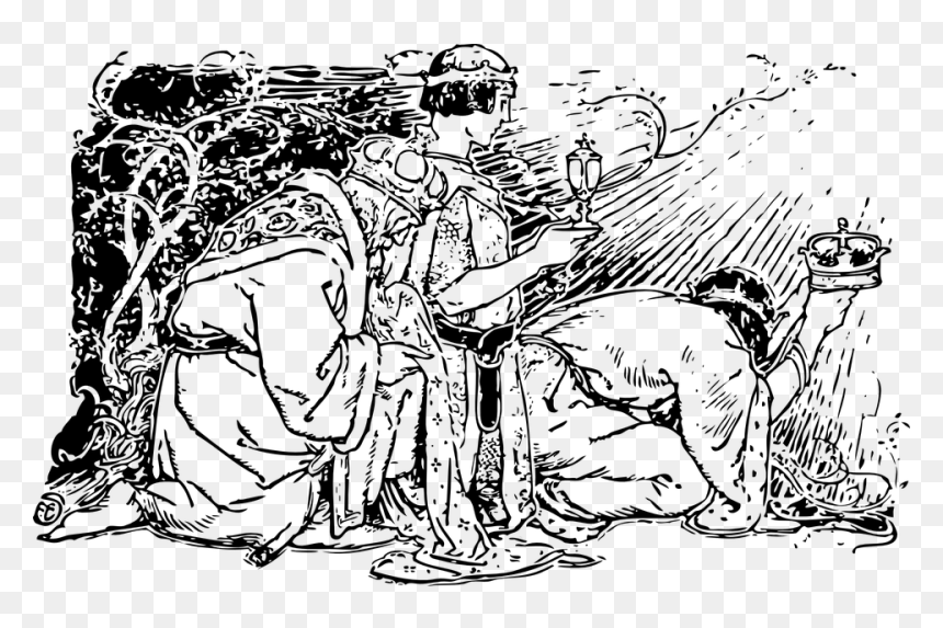 Three Wise Men Sketch, HD Png Download - three wise men png