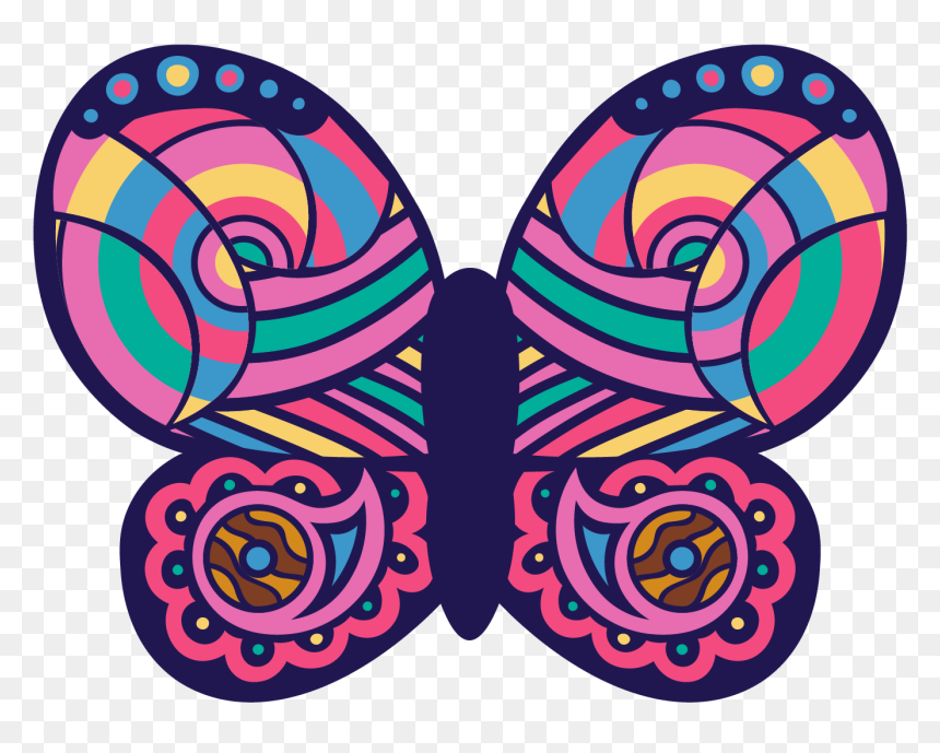 2020 Butterfly Decorative - Circle, HD Png Download - circle clip art png
