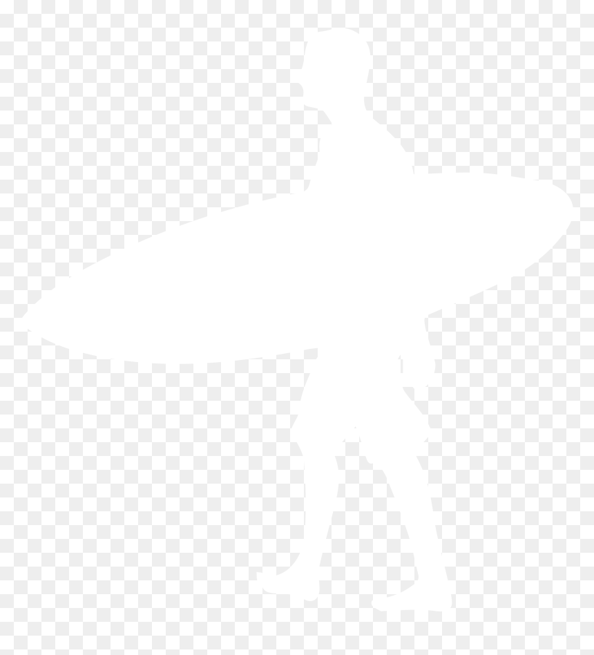 Surfing, HD Png Download - surfboard silhouette png