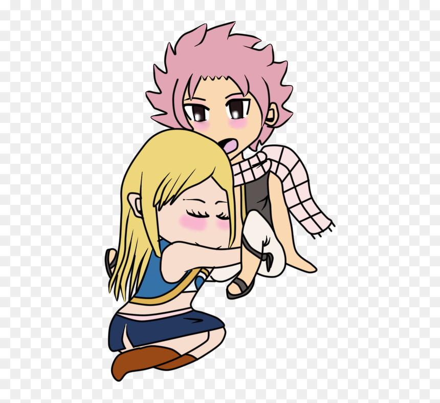 Chibi Nalu - Cartoon, HD Png Download - natsu chibi png