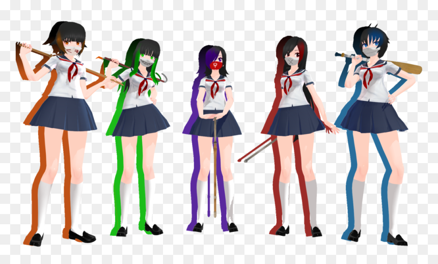 Quand Je Galère - Yandere Simulator Female Delinquents, HD Png Download - yandere chan png