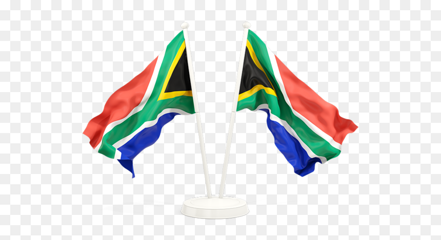 Two Waving Flags - South African Flag Png, Transparent Png - africa flag png