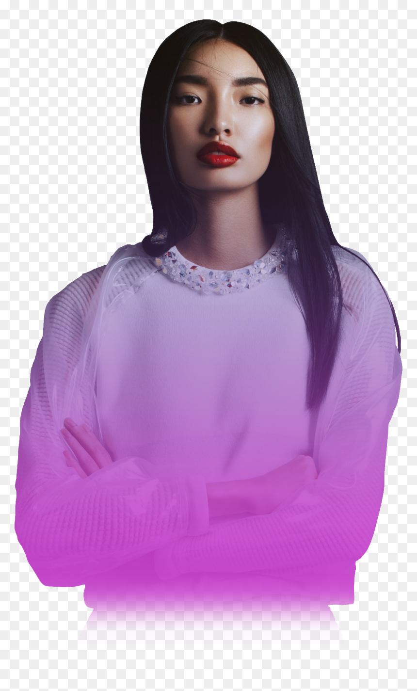 Girl, HD Png Download - black hair model png