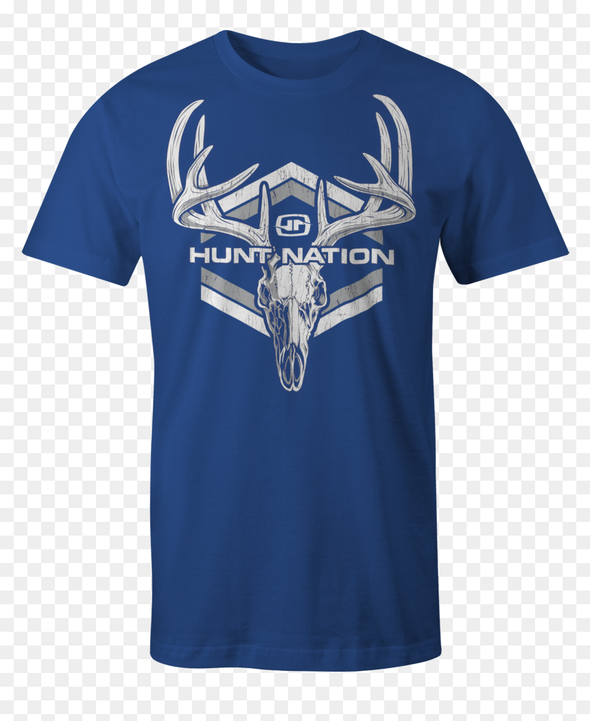 Hunt Nation Deer Skull Short Sleeve Shirt"
 Class="lazyload, HD Png Download - deer rack png