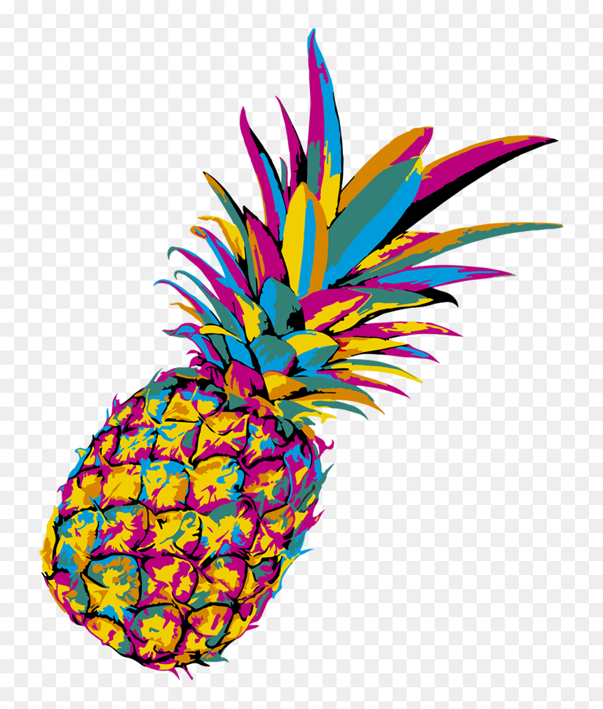 Abacaxi Em Png Preto, Transparent Png - abacaxi png