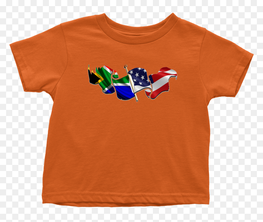 Toddler T Shirt American/south African Flag - Active Shirt, HD Png Download - south african flag png
