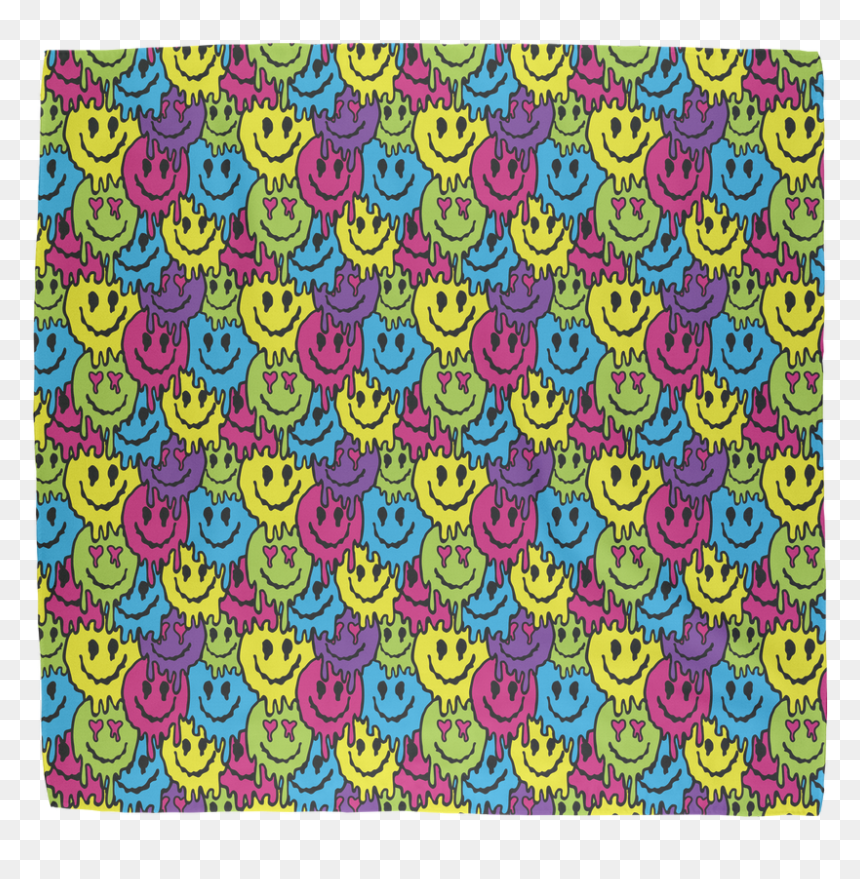 Connected Face Melt Sublimation Bandana - Motif, HD Png Download - face bandana png