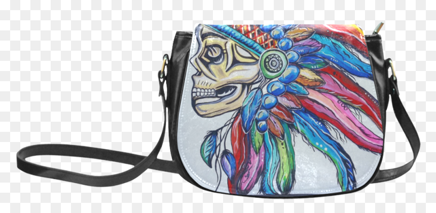 Tribal Skull Classic Saddle Bag/small - Handbag, HD Png Download - tribal skull png
