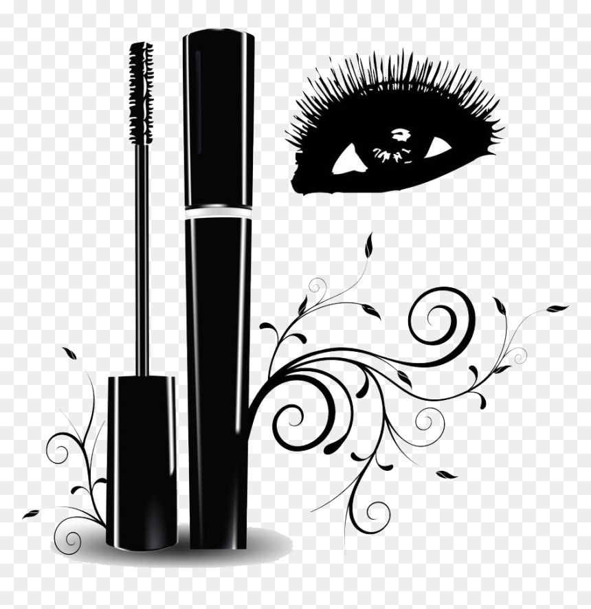 Vector Freeuse Eyelash Extensions Brush Clip Art Hand - Make Up Brushes Clip Art, HD Png Download - eyelash vector png