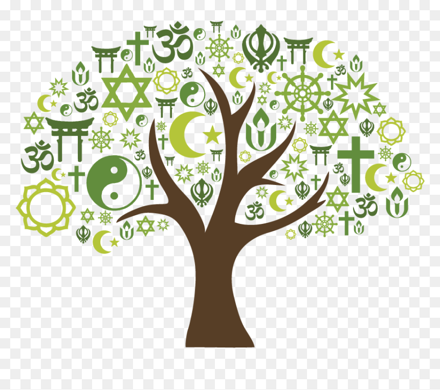 Picture - Interfaith Tree, HD Png Download - colorful tree png