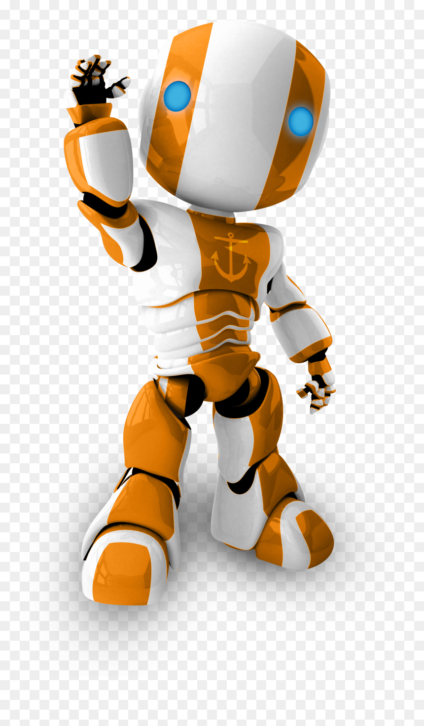 Robot-wave - 3d Robot, HD Png Download - burger king mascot png