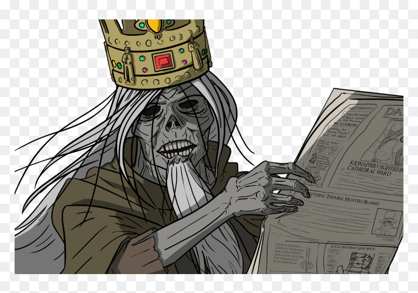 Wanted Vilebl 5ss-hunt Kidnappers Sighted I Cathedral - Bloodborne Martyr Logarius Meme, HD Png Download - bloodborne hunter png