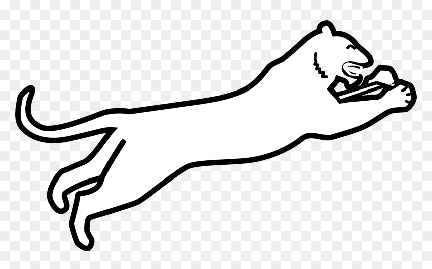 Panther Clip Art Black And White, HD Png Download - cheetah face png