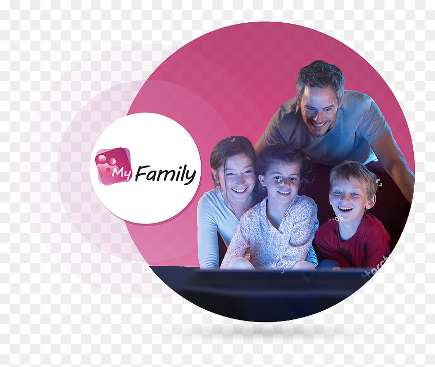 Shutterstock Family Watching A Movie, HD Png Download - family png image