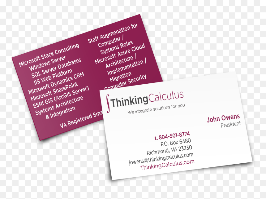 Thinkingcalculus Logo Finilization And Business Cards - Parallel, HD Png Download - business card stack png