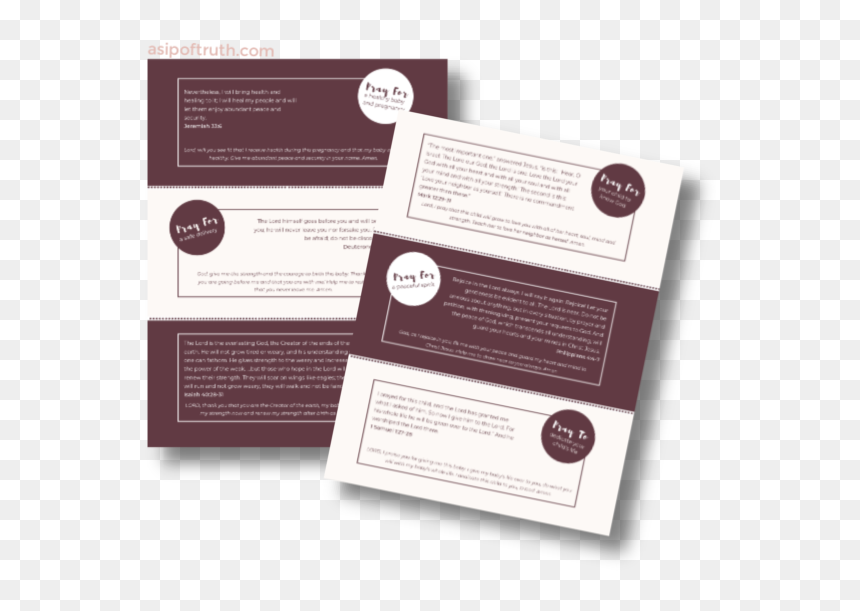 Pray For Baby And Pregnancy Printable Prayer Cards - Brochure, HD Png Download - baby in womb png