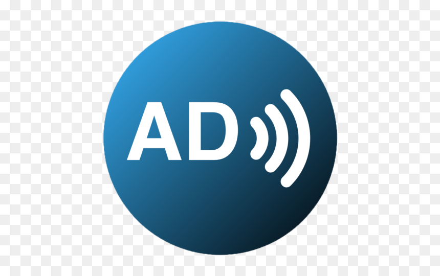 Descriptiveaudiologoicon - Circle, HD Png Download - movie theater icon png