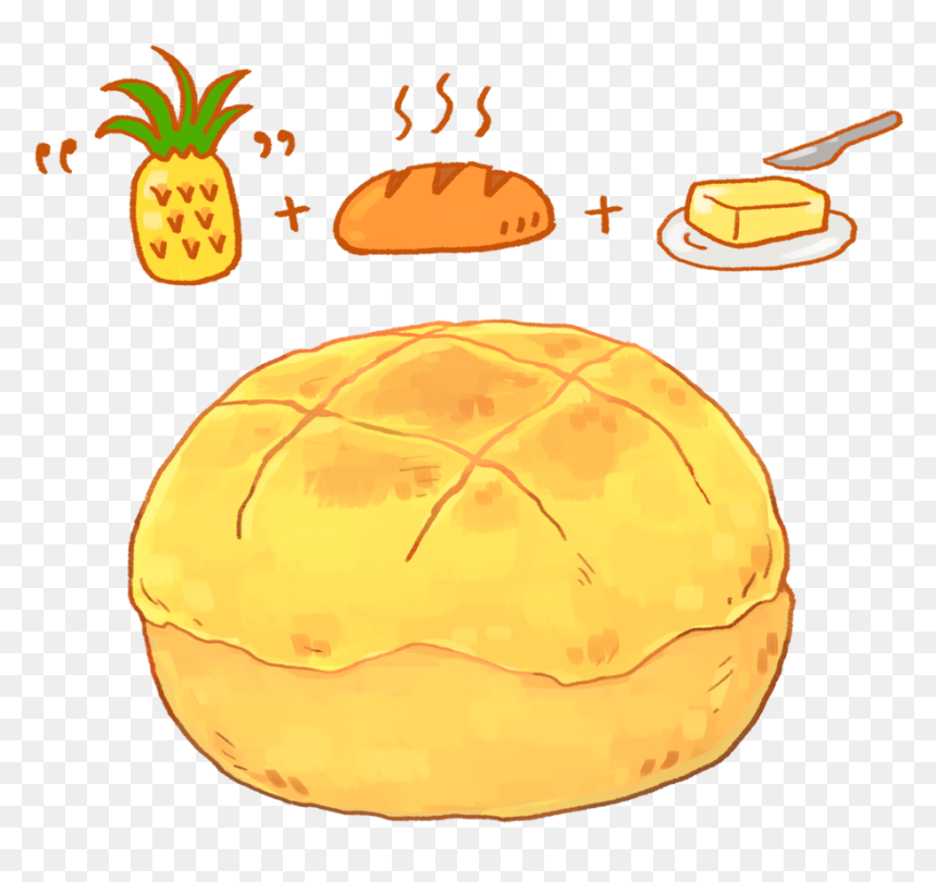 Girly Clipart Pineapple - Pineapple Bun Clipart, HD Png Download - pineapple drawing png