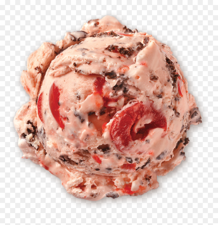 Homemade Brand Cherry Cordial Ice Cream Scoop - Amaretto Cherry Cordial Ice Cream, HD Png Download - ice cream scoops png