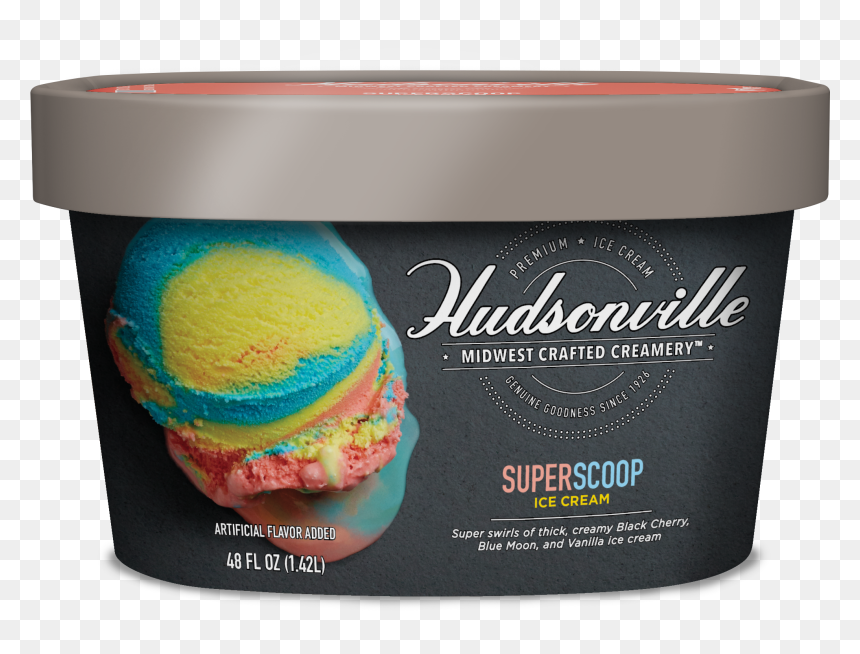 Superscoop Carton - Hudsonville Ice Cream 48 Oz, HD Png Download - ice cream scoops png