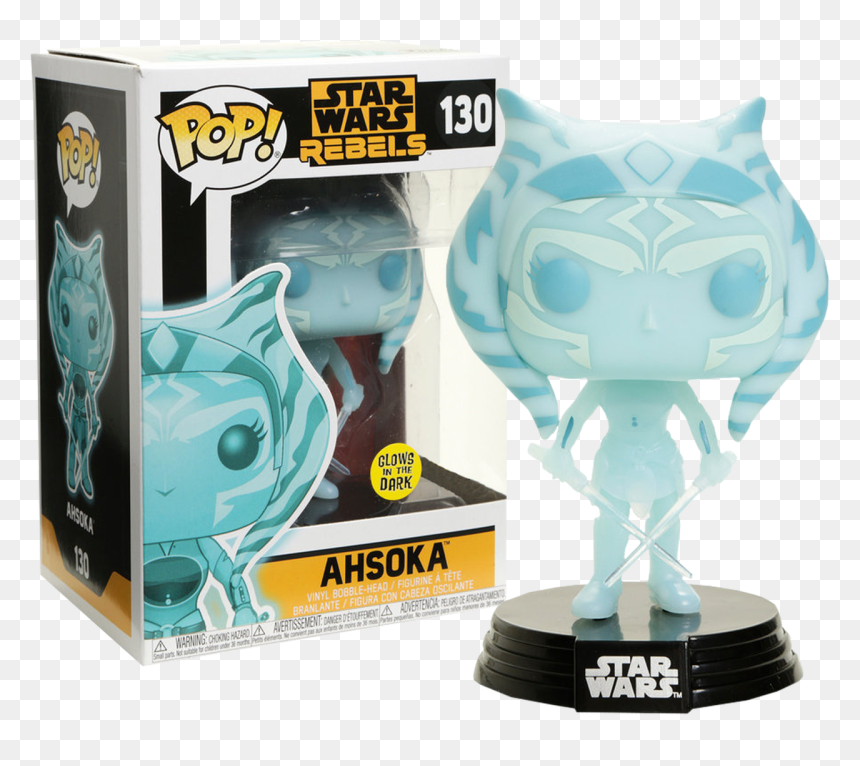 Ahsoka Holographic Glow Us Exclusive Pop Vinyl Figure - Pop Star Wars Rebels Ahsoka 130, HD Png Download - star wars rebels png