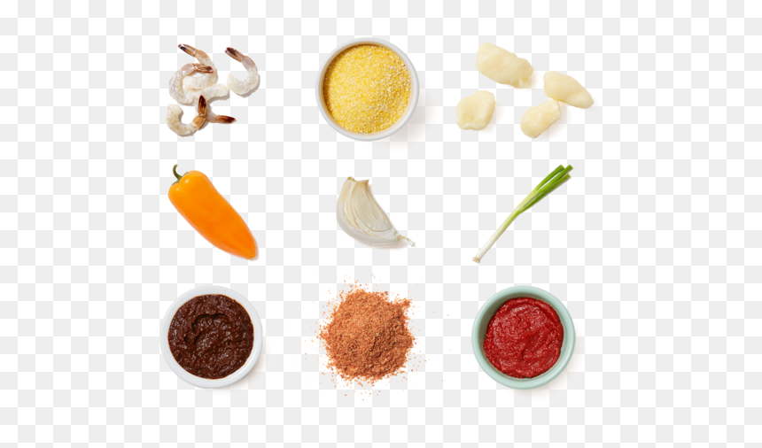 Spicy Shrimp & Grits With Cheddar Cheese Curds & Sweet - Orzo, HD Png Download - grits png