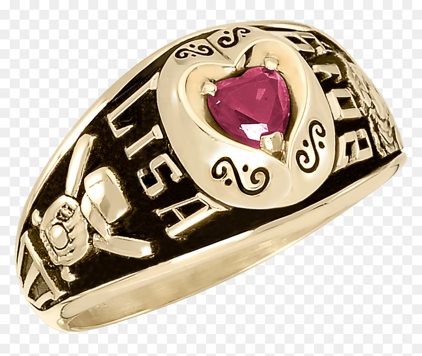 Graduation Ring For Girl, HD Png Download - ruby heart png