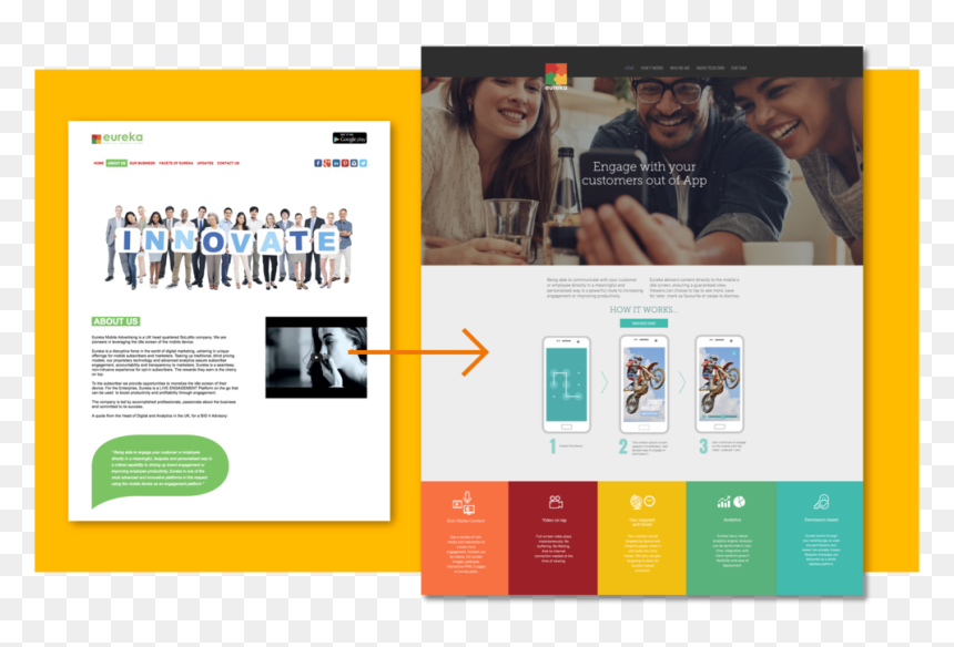 A Complete Departure From Their Old Website - Online Advertising, HD Png Download - eureka png