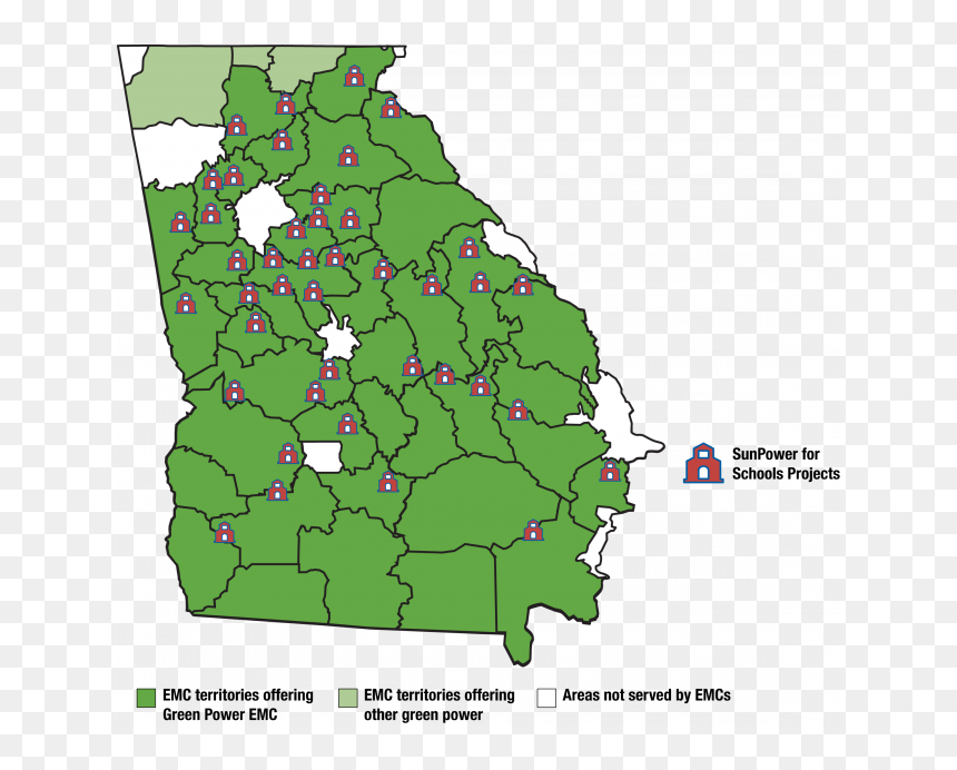 Sunpower For Schools Installations Map - Map, HD Png Download - sunpower logo png