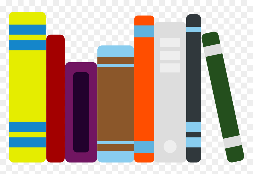 Books In A Line Png, Transparent Png - books png