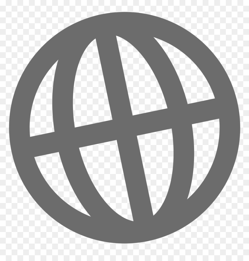 Website Icon Png Grey, Transparent Png - globe png icon