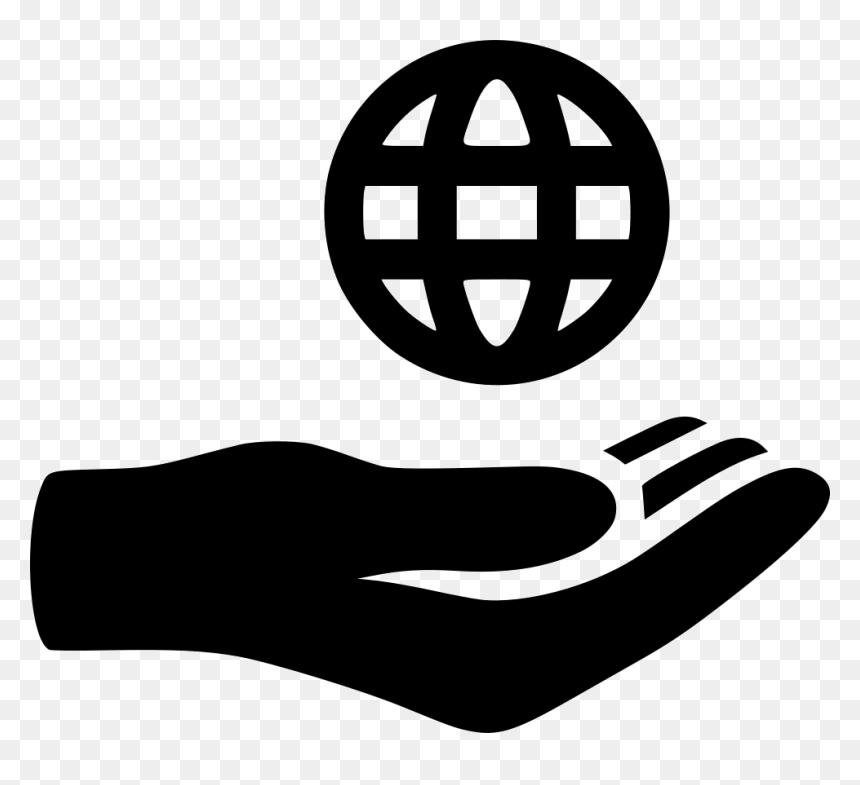 Hand Globe Icon Png, Transparent Png - globe png icon