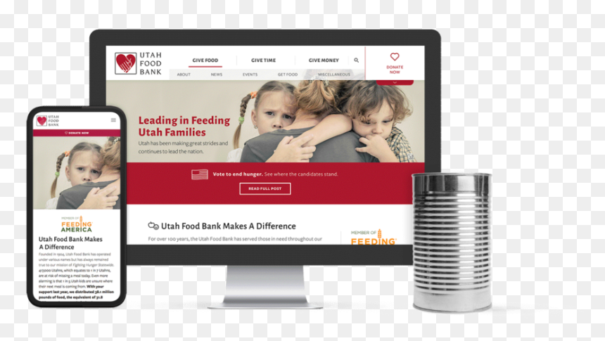 Utah Food Bank Minimalist Showcase Project Presentation - Website, HD Png Download - magento png