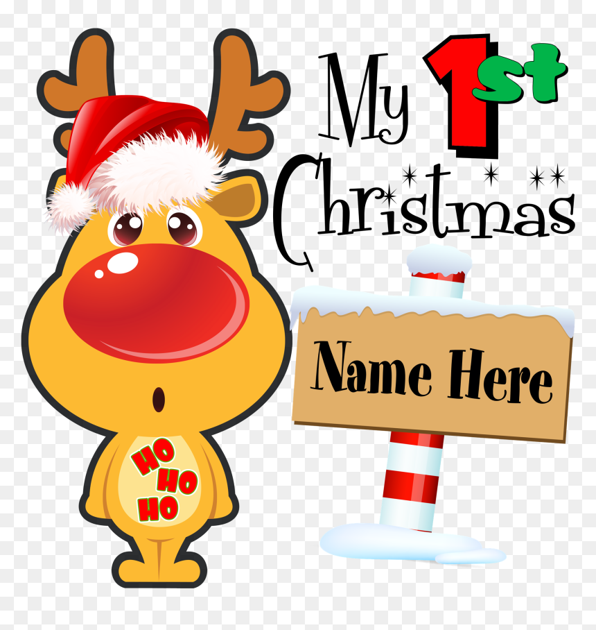My First Christmas Transparent, HD Png Download - baby's first christmas png