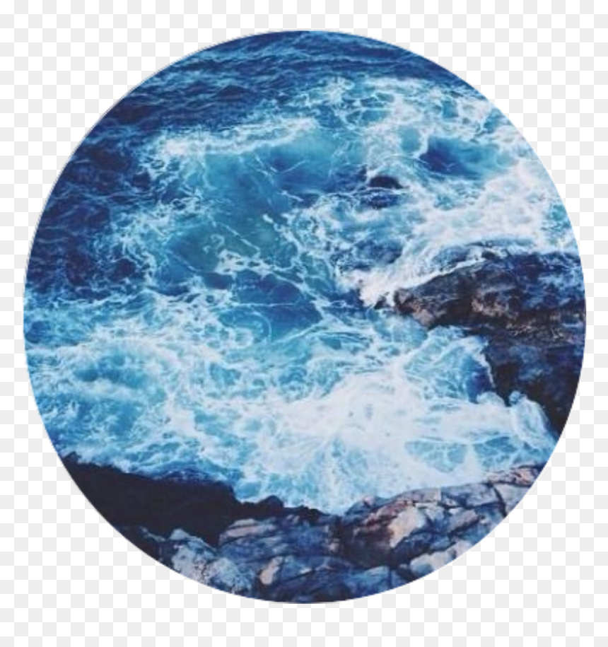 Ocean Tumblr Aesthetic Blue Tumblrblue - Aesthetic Blue Ocean, HD Png Download - tumblr photography png