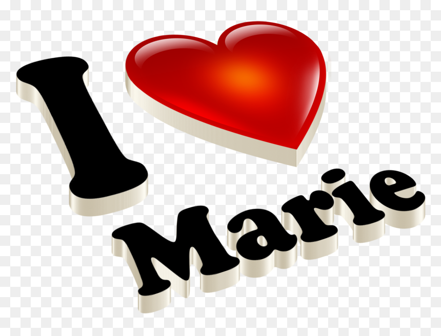 Marie Heart Name Transparent Png - Love You Krishna Name, Png Download - marie png