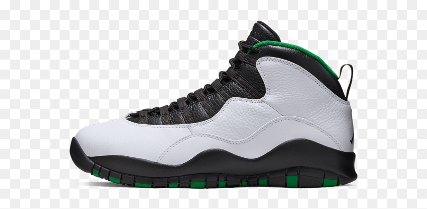 Air Jordan 10 "seattle Supersonics - Air Jordan 10 Seattle, HD Png Download - seattle supersonics png