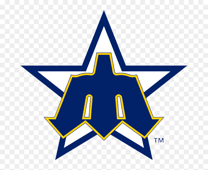 Seattle Mariners Primary Logo - Seattle Mariners Old Logo, HD Png Download - seattle supersonics png