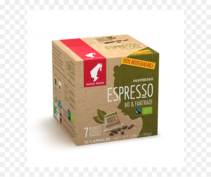 Biodegradable Inspresso Capsules Espresso Bio & Fairtrade - Julius Meinl, HD Png Download - fairtrade logo png