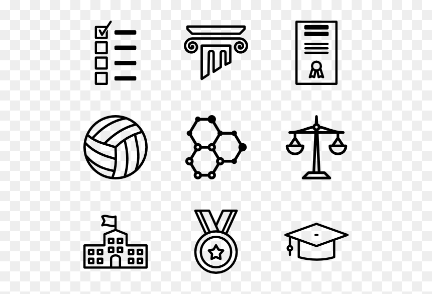 Hand Drawn Social Media Icons Png, Transparent Png - classroom icon png