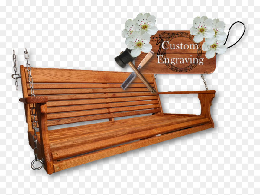 Wooden Porch Swing Beautiful Red Oak Wood Porch Swing - Swing, HD Png Download - red oak png