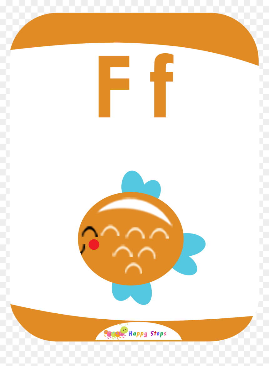 Flashcard Letter F Fish - Nodee Happy Step Alphabet Letters, HD Png Download - flash cards png