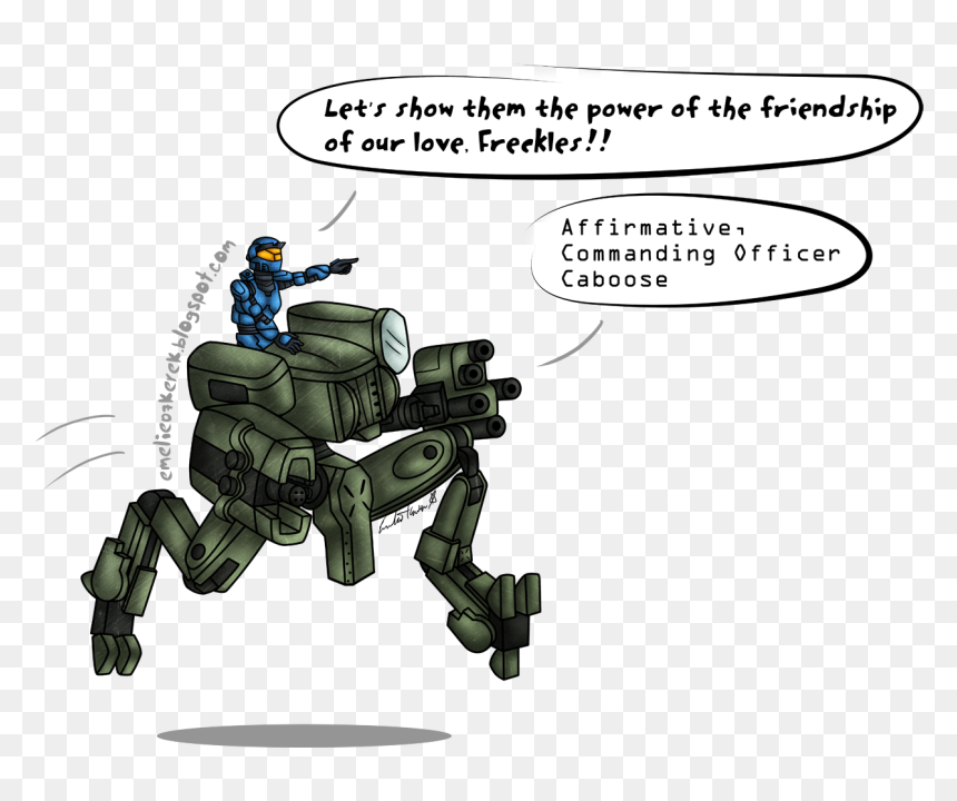 Red Vs Blue - Red Vs Blue Caboose Fanart, HD Png Download - red vs blue png
