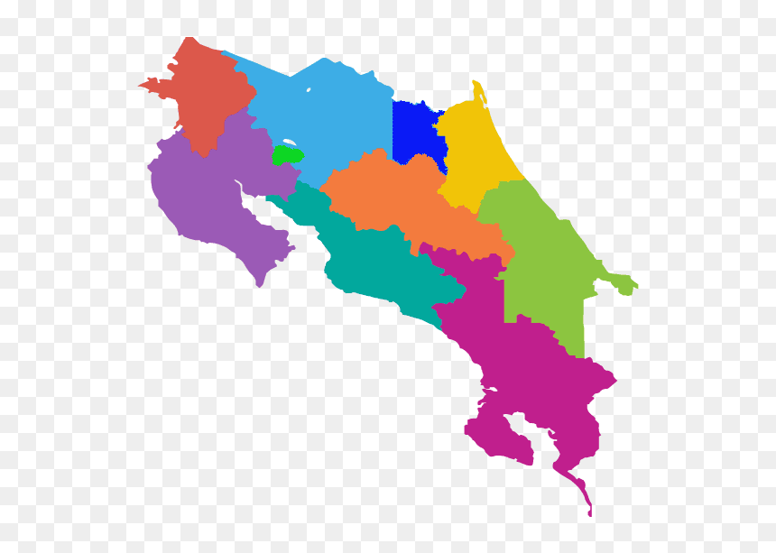 Costa Rica Capital Map, HD Png Download - caribbean map png