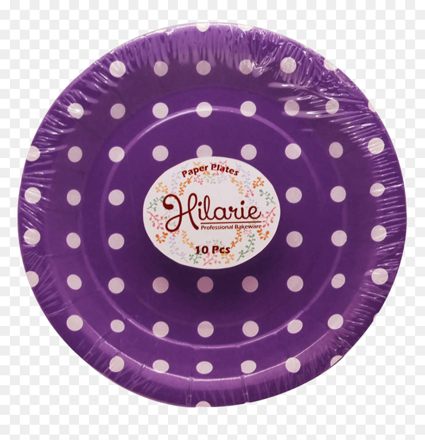 Black And White Polka Dot Round Rug , Png Download - Plate, Transparent Png - black rug png