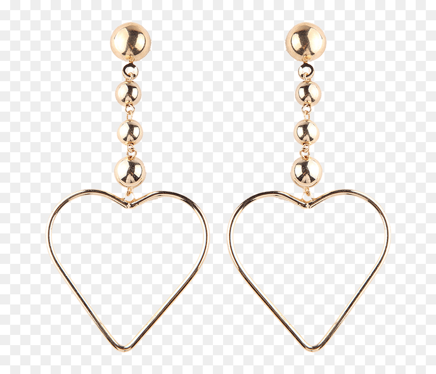 Pendientes De Corazon Png, Transparent Png - corazon dorado png